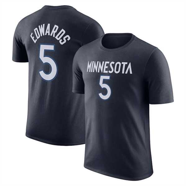 Men's Minnesota Timberwolves #5 Anthony Edwards Navy Name & Number Performance T-Shirt,We sell and wholesale Men's Minnesota Timberwolves #5 Anthony Edwards Navy Name & Number Performance T-Shirt on line form chian!